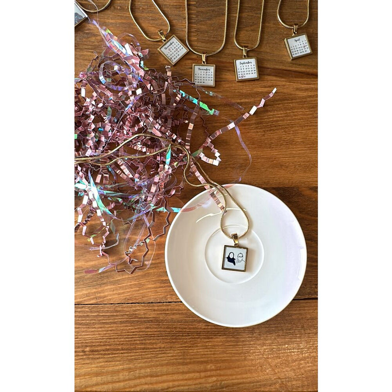 Çizgisel Kolye - Altın & Gümüş