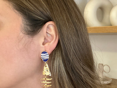 Balık küpe & Sarı