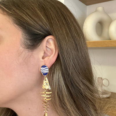 Balık küpe & Sarı