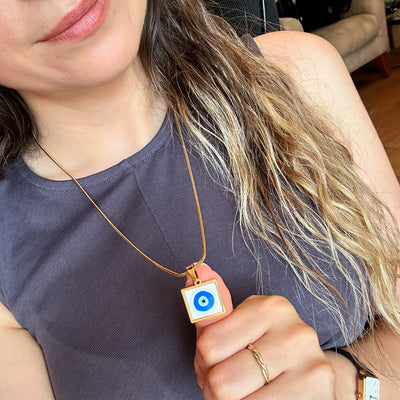 Nazar boncuğu kolye & Gümüş