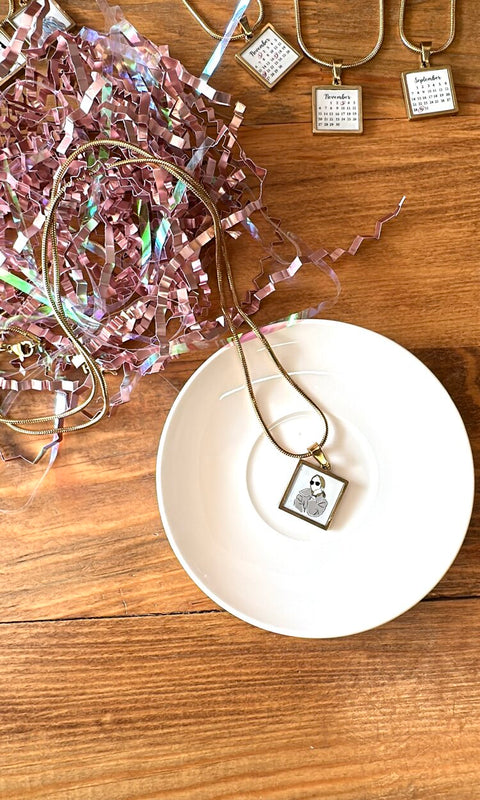 Çizgisel kolye - Altın & Gümüş